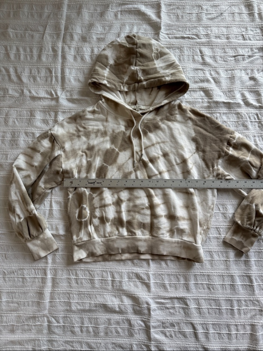 Z Supply Neutral Tie-Dye Crewneck Hoodie - Beige & Cream